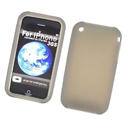 Apple iPhone 3G & 3GS Skin Case Silicone Cover Smoke Grey