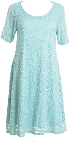 Womens Nauvelle Plus Size Tunic Floral Lace Lined Top Party Dress Size 14-28-Mint-22/24 Mint US Size 18/20 US