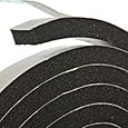 Frost King R734H Sponge Rubber Foam Tape 3/4" W X 7/16" H X 10' L, Black