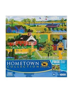 Kite Flying At Recess by Heronim; Hometown Collection Series (1000 Pieces)