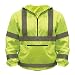Utility Pro Wear UHV658 Nylon High-Visibility Packable Pullover with Hood, Medium, Orange