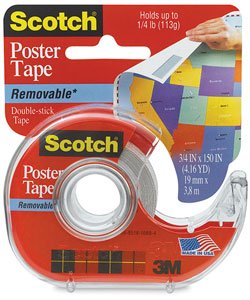 Scotch Removable Poster Tape - Removable Poster Tape, 150, 3/4