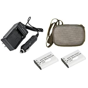 Multipack (2 Count): Extended Performance Replacement Battery PLUS Mini Battery Travel Charger for... by 