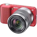 Sony Alpha NEX-3 Interchangeable Lens Digital Camera w/18-55mm Lens (Red)- 14.2 Mpix