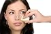 Wallmonkeys Peel and Stick Wall Decals - Pretty Woman Applying Make up with Cosmetic Sponge - Removable Graphic