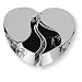Silver-plated Hinged Heart Metal Jewelry Box