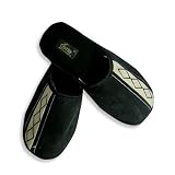 Easy USA - Mens Slipper, Black, Tan
