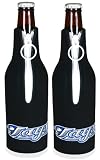 Toronto Blue Jays Beer Bottle Koozie | Blue Jays Neoprene Bottle Suit with Zipper - Set of 2