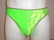 Mens LIME VELVET Thong / Flatlock Front
