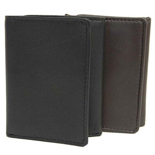 Geoffrey Beene Mens Genuine Leather Tri-Fold Wallet