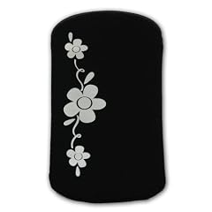 Original Handycop� Silver Flower S Slim Tasche Etui, Innen samtweich gef�ttert, f�r LG GS290 Cookie Fresh GM205 GS101