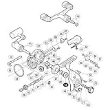 シマノ(SHIMANO) 02アルテグラ 1000 パーツ:ガード固定ナット(部品NO44) 01680