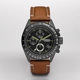 Fossil Decker Desert Sand Chronograph Black Dial Watch