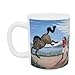 Strong Woman Subduing a Horse, 1997 (oil on canvas) by Liz Wright - Mug - Standard Size