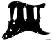 3 Ply Guitar Pickguard Fits Stratocaster Standard 11 Hole - BLACK
