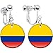 Colombia Flag Clip on Earrings