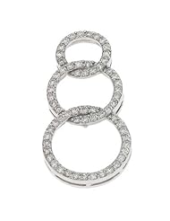 14K White Gold 1.24cttw Round Diamond Pendant