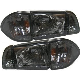 Ford Mustang Smoke Headlight 12 Piece Set Headlights Headlamps Driver/Passeng...