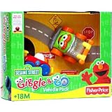 Sesame Street Giggle & Go Elmo Race Car Oscar the Grouch Vehicle Pack