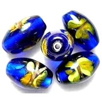 Turquoise Lampwork glass beads (1 pc) 16mm long 009102 Turquoise Lampwork glass beads (1 pc) 16mm long 009102