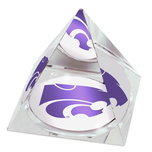 NCAA Kansas State Wildcats Mascot Crystal Pyramid Paperweight