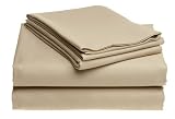 Pike Street 410-Thread-Count Egyptian Cotton Sateen King Sheet Set, Taupe
