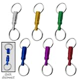 6pc Pull-Apart Quick Release Aluminum Keychain Set - Six Fun Colors