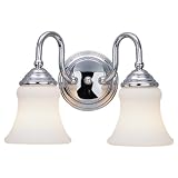 Review Sea Gull Lighting 40021-05 / Sea Gull Lighting 40021-05 Darien Two-Light Vanity, Chrome Finish with Etched Opal Glass