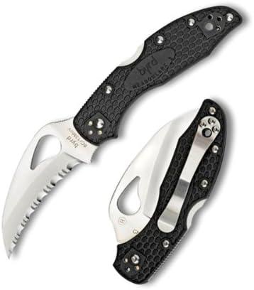 Hawkbill, Black FRN Handle, Serrated