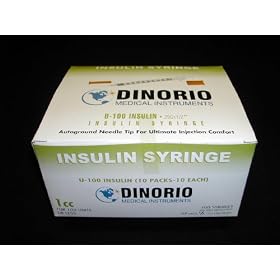 Insulin Syringe, 1cc, 29 gauge, 1/2″ needle, box 100