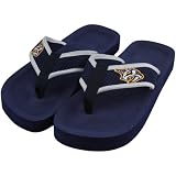 NHL Nashville Predators Unisex Basic Flip Flops - Navy Blue (X-Small)