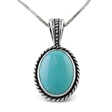 Reversible Bear Claw Turquoise Pendant on Chain