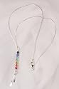 Chakra Necklace - Crystal with Silver Wire Wrap