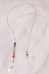 Chakra Necklace - Crystal with Silver Wire Wrap