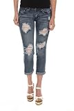 Machine Light Blue Destroyed Skinny Capris
