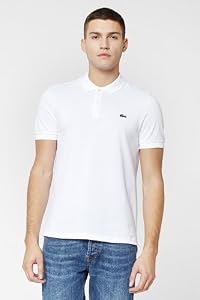 Buy lacoste polo shirts. - Lacoste Men\'s Red! Collection Short Sleeve Solid Polo Shirt - White