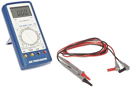 BK Precision 388B High Performance Test Bench Digital Multimeter with Protective Rubberized Case, 400 µA, 4 mA, 40 mA, 400 mA, 2 A, 20 A Current Range, DCV 0.5% Basic Accuracy 