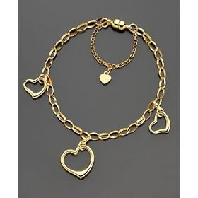 14k Gold Easy-to-Wear(tm) Magnetic Heart Bracelet