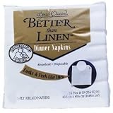 Better than Linen White Dinner Napkins 24 per Pack by Better than Linen