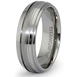 7mm Domed Titanium Ring (Sizes 6-12)