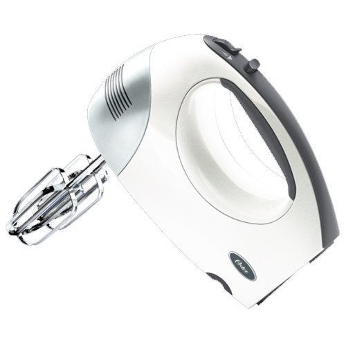 Oster FPSTHM0801 Inspire 6-Speed Controls 250-Watt Hand Mixer with Storage Bag, White