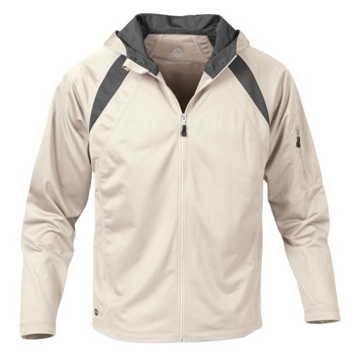 Stormtech Men's Performance Full-Zip Hoody, Chalk White/Charcoal, Large