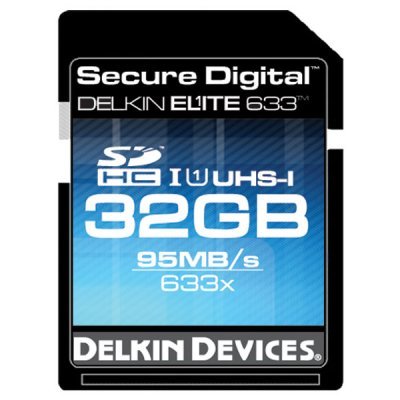 Delkin 32GB Elite SDHC 633X Ush-I Memory Card