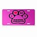 Miniature Schnauzer Dog Dogs Pink Animal Metal License Plate Wall Sign Tag
