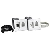 Datacomm 50-3323-WH-KIT Flat Panel TV Cable Organizer Kit with Power Solution - White