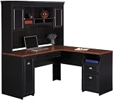 Bush Furniture L Shaped Desk with Hutch