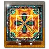 MANDALA zen InnerBalance harmony gold grey green peace energy glowing chakra meditation NewAge - 6x6 Desk Clock