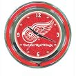 NHL Detroit Redwings Neon Clock - 14 inch Diameter - Game Room Products > Neon Clocks > NHL - Hockey