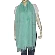 Green Neck Wrap Stoles Wool with Thread Embroidery 80 x 29 inches