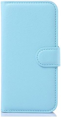 Moto G2 Case, Premium PU Leather Wallet Case Cover with Card Slots and Cash Compartment Case for Motorola Moto G (2nd Generation 2014) (Wallet Blue)